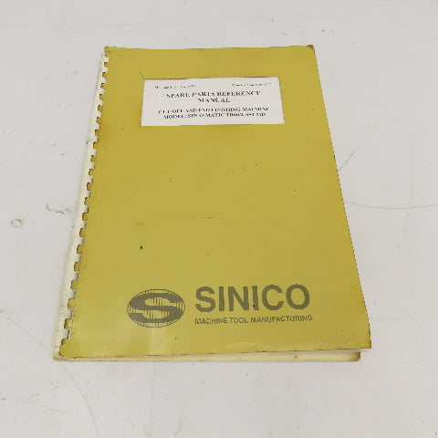 Sinico SIN-O-Matic TR60/4-350-MD Spare Parts Reference Manual 085/1018/MD 1997