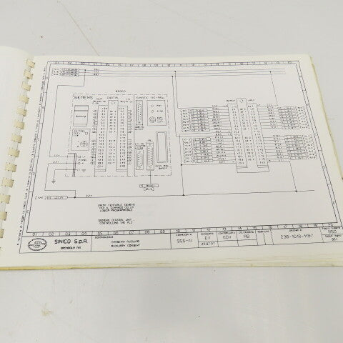 Sinico SIN-O-Matic TR60/4-350-MD Electrical Schematic Manual