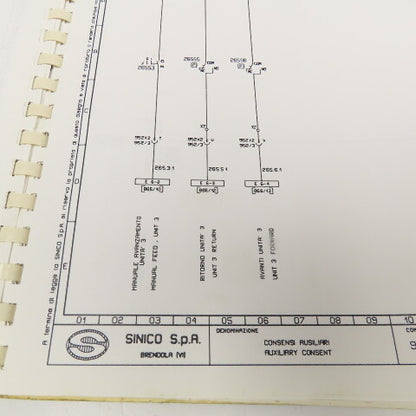 Sinico SIN-O-Matic TR60/4-350-MD Electrical Schematic Manual