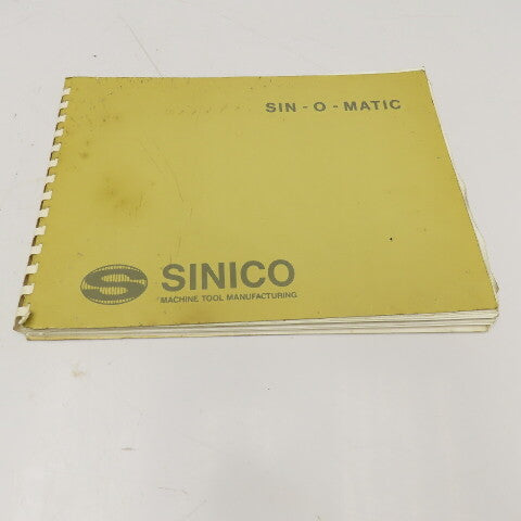 Sinico SIN-O-Matic TR60/4-350-MD Electrical Schematic Manual