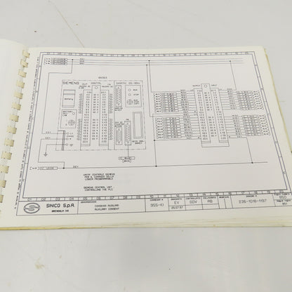 Sinico SIN-O-Matic TR60/4-350-MD Electrical Schematic Manual