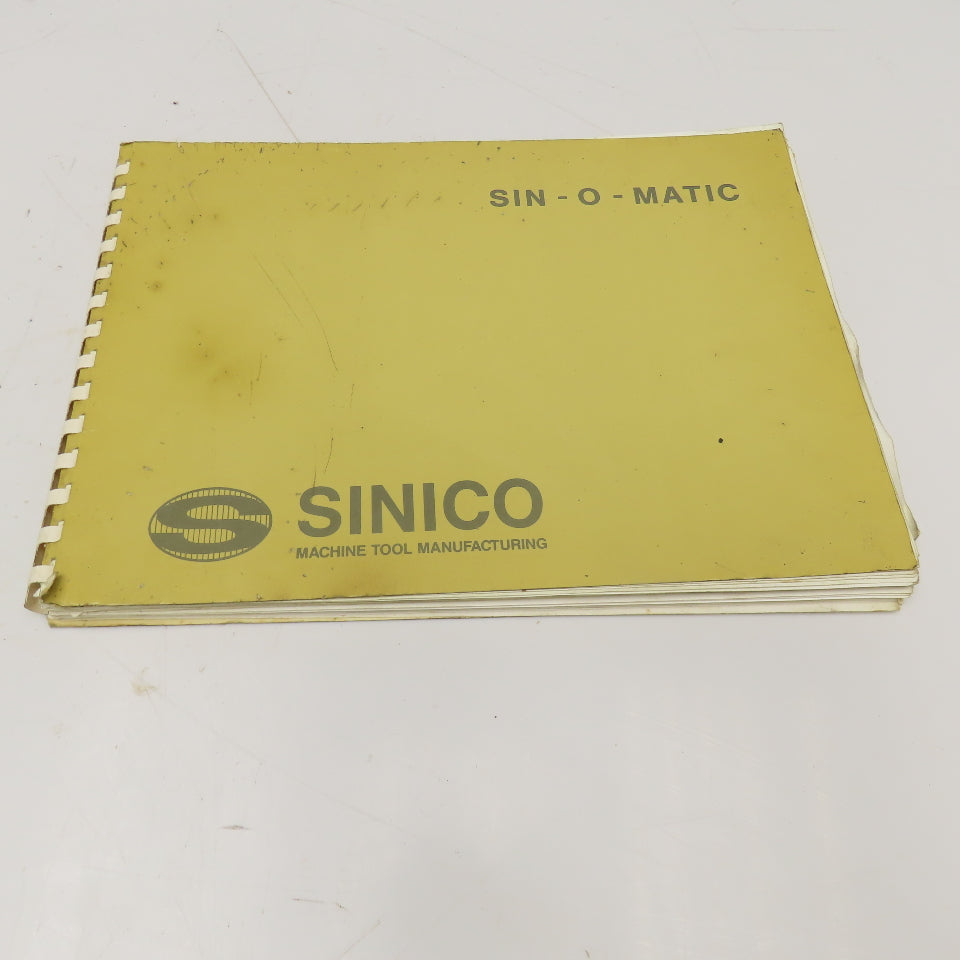 Sinico SIN-O-Matic TR60/4-350-MD Electrical Schematic Manual