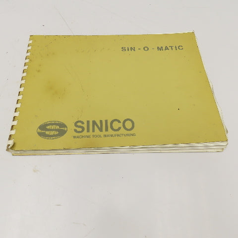 Sinico SIN-O-Matic TR60/4-350-MD Electrical Schematic Manual