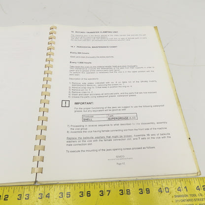 Sinico SIN-O-Matic TR110/2-350 Cut Off End Finishing User And Maintenance Manual