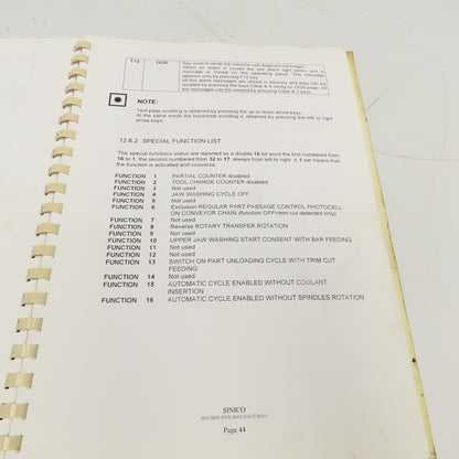 Sinico SIN-O-Matic TR110/2-350 Cut Off End Finishing User And Maintenance Manual