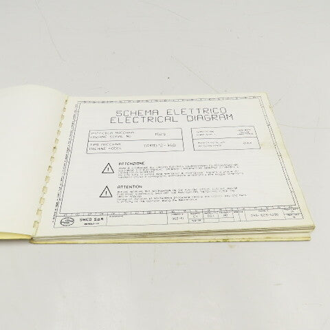 Sinico SIN-O-Matic TR110/2-350 Electrical Schematic Manual