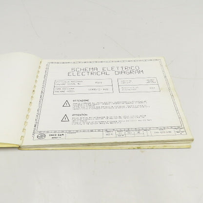 Sinico SIN-O-Matic TR110/2-350 Electrical Schematic Manual
