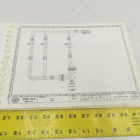 Sinico SIN-O-Matic TR110/2-350 Electrical Schematic Manual