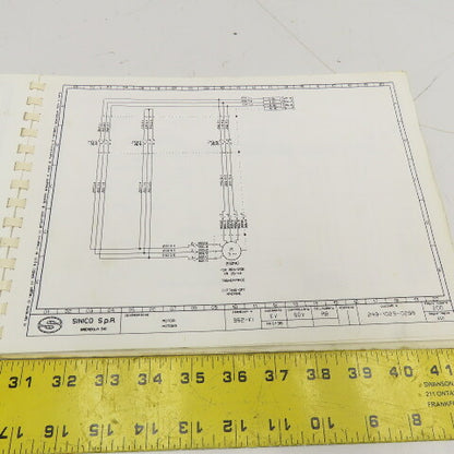 Sinico SIN-O-Matic TR110/2-350 Electrical Schematic Manual