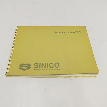 Sinico SIN-O-Matic TR110/2-350 Electrical Schematic Manual