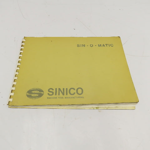 Sinico SIN-O-Matic TR110/2-350 Electrical Schematic Manual
