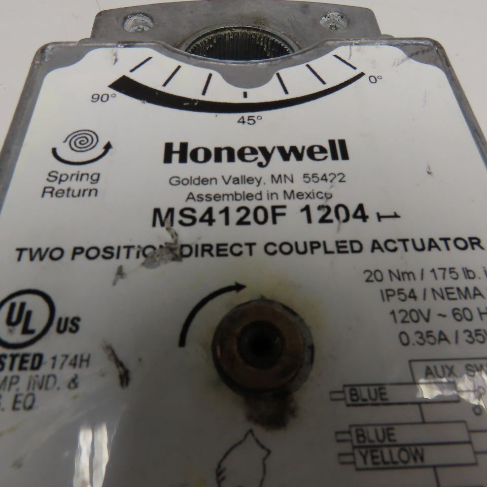 Honeywell MS4120F 1204 Two Position Direct Coupled Actuator 12V 0-90°