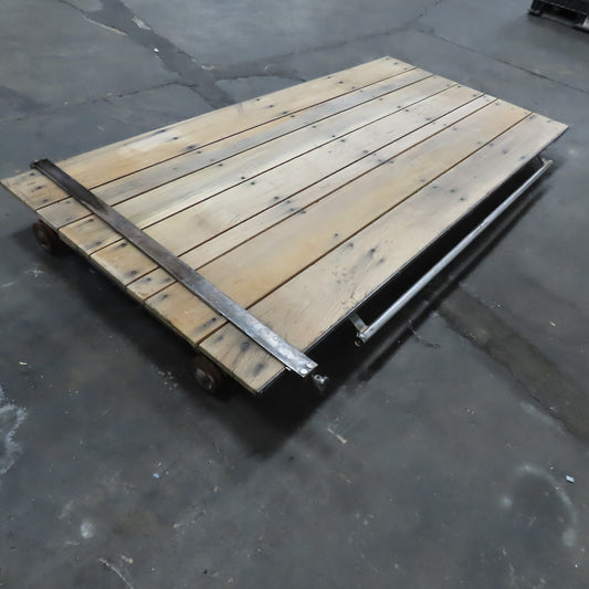 87" x 42" Vintage Large Stroke Belt Sander Sliding Work Table Assembly