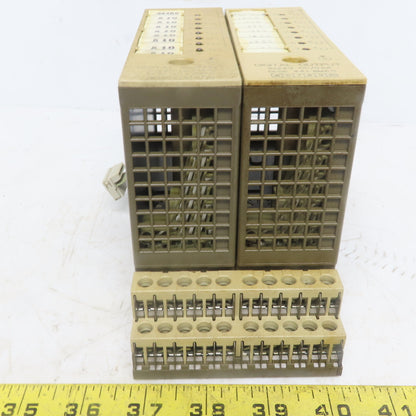 Siemens 6ES5 441-8MA11 (2) Digital Output Modules W/(1) 6ES5 700-8MA11 Base