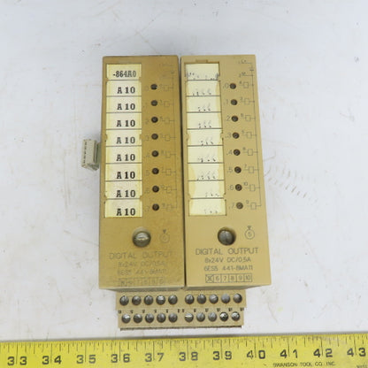 Siemens 6ES5 441-8MA11 (2) Digital Output Modules W/(1) 6ES5 700-8MA11 Base