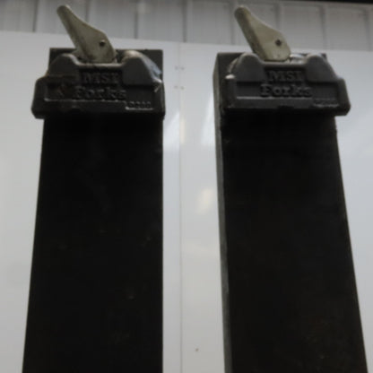 MSI Forks P200 42"x4" Forklift Forks 16" Class II W/Carriage Latch Lock Set of 2