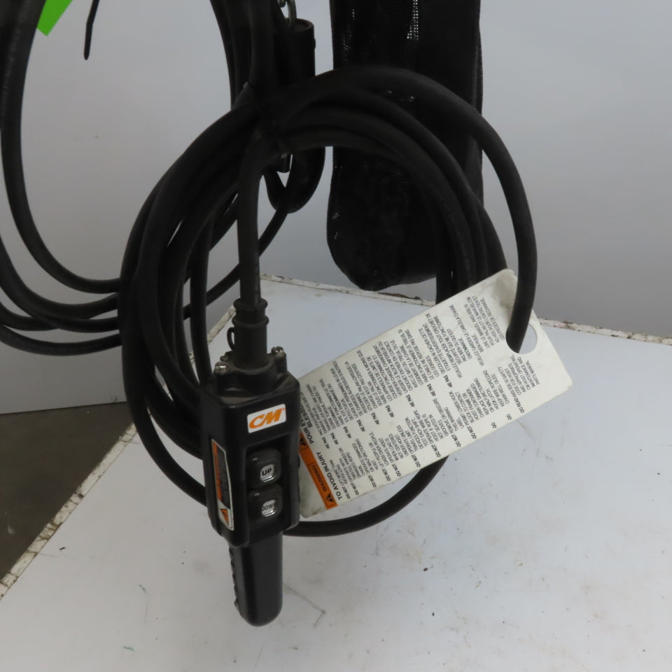CM Lodestar Model F 1/2 Ton Electric Chain Hoist 16 FPM 30' Lift 115V 1PH