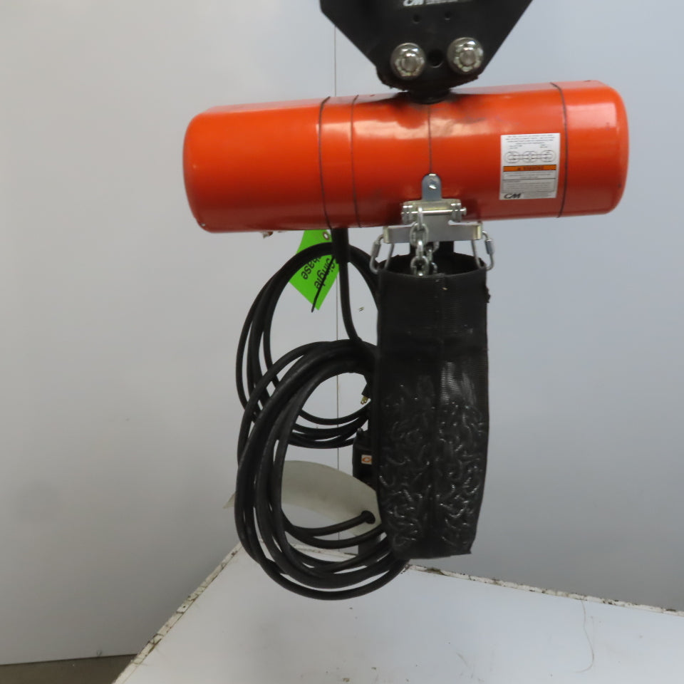 CM Lodestar Model F 1/2 Ton Electric Chain Hoist 16 FPM 30' Lift 115V 1PH