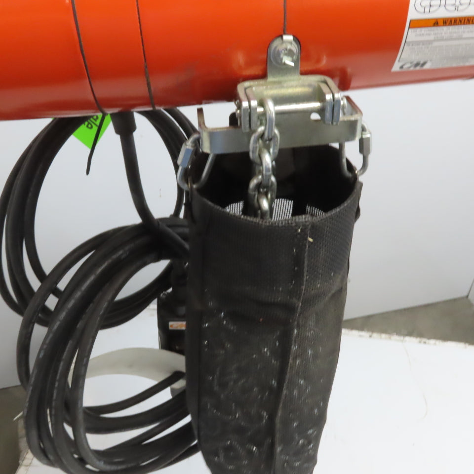 CM Lodestar Model F 1/2 Ton Electric Chain Hoist 16 FPM 30' Lift 115V 1PH