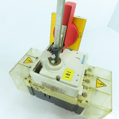 Siemens 3VF3111-6BS31-0AA0 100A Panel Mount Operator Breaker Disconnect Switch