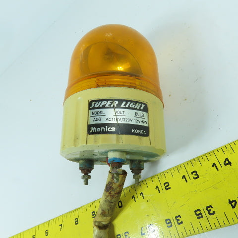 Menics ASG Super Light Rotating Amber Warning Light 110/220V
