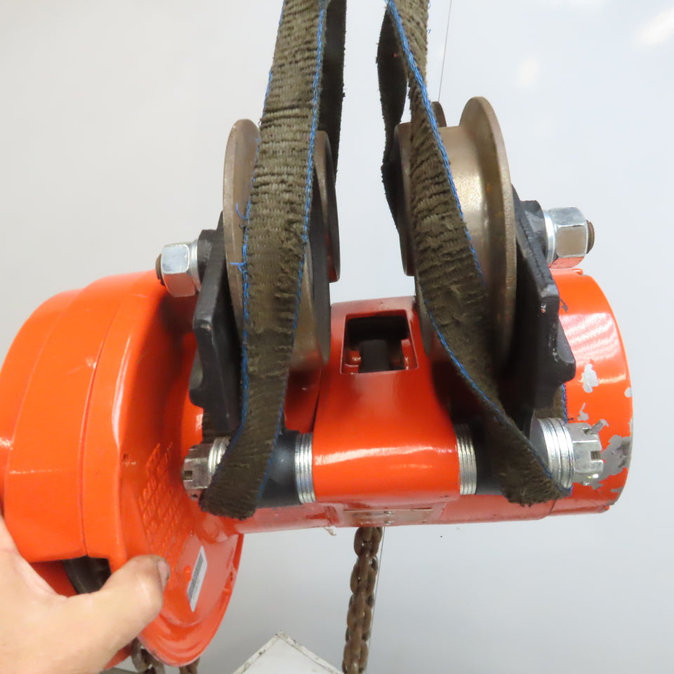 CM Cyclone 1/2-Ton Hoist Low Headroom Push Trolley 10' Lift