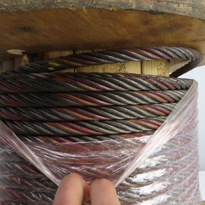 Commercial Group 250' Braided Wire Rope Cable 1/2" 6x36 With IWRC Standard Eyes
