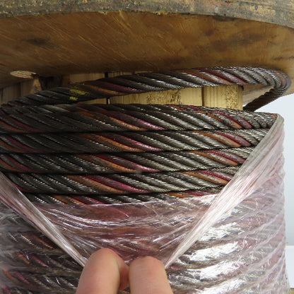 Commercial Group 250' Braided Wire Rope Cable 1/2" 6x36 With IWRC Standard Eyes