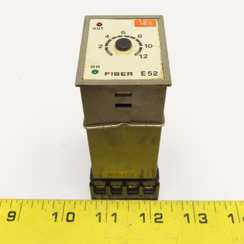 Fiber E52 12s Timing Relay W/ Socket Base 24V AC/DC