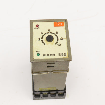Fiber E52 12s Timing Relay W/ Socket Base 24V AC/DC