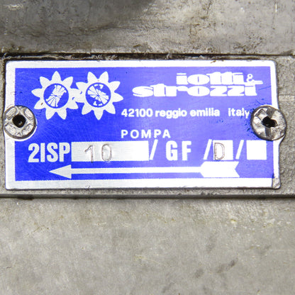Iotti Strozzi 2ISP10 GF D Aluminum Gear Pump 10" Motor Flange