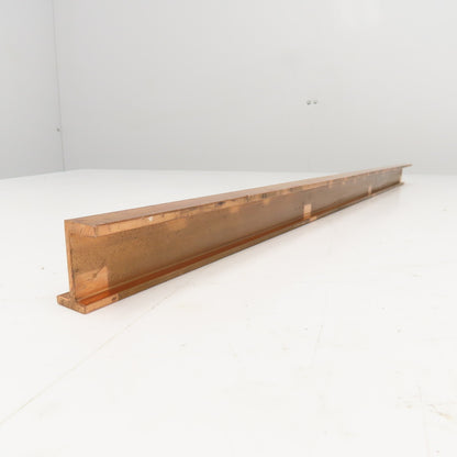 39mm x 20mm x 5mm Extruded Copper Z Profile Bus Bar 28-1/2" OAL