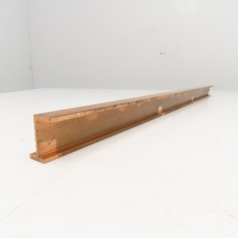 39mm x 20mm x 5mm Extruded Copper Z Profile Bus Bar 28-1/2" OAL