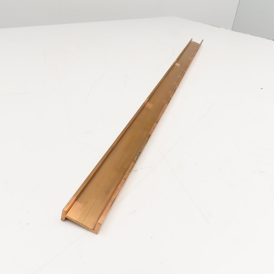 39mm x 20mm x 5mm Extruded Copper Z Profile Bus Bar 28-1/2" OAL