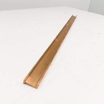 39mm x 20mm x 5mm Extruded Copper Z Profile Bus Bar 28-1/2" OAL
