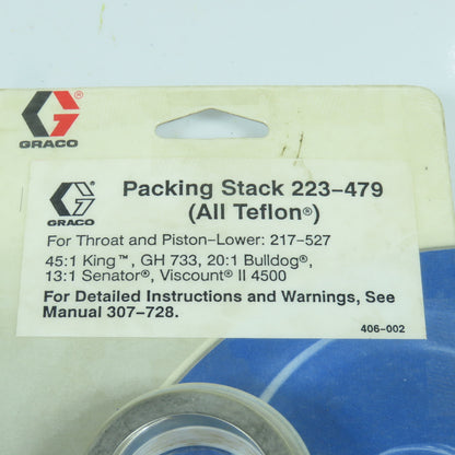 Graco 223479 223-479 Packing Stack Repair Kit For Throat & Lower Piston