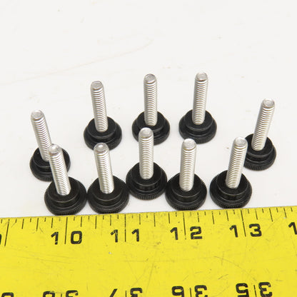 1-1/4" x 1-1/2" Stainless Steel Knurled Knob Thumb Screw Lot Of 10