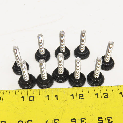 1-1/4" x 1-1/2" Stainless Steel Knurled Knob Thumb Screw Lot Of 10