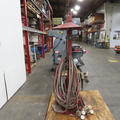 2-Tank Steel Stand Holder Oxygen Acetylene Gas Cutting Torch Hose 100'