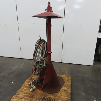 2-Tank Steel Stand Holder Oxygen Acetylene Gas Cutting Torch Hose 100'