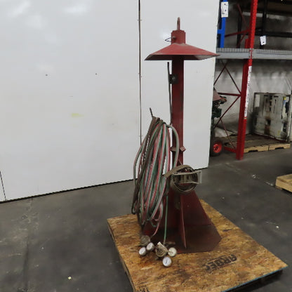 2-Tank Steel Stand Holder Oxygen Acetylene Gas Cutting Torch Hose 100'