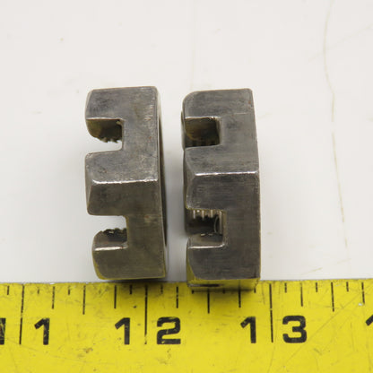 1"-14 Slotted Castle Jam Nut 1/2" Thick Lot Of 2