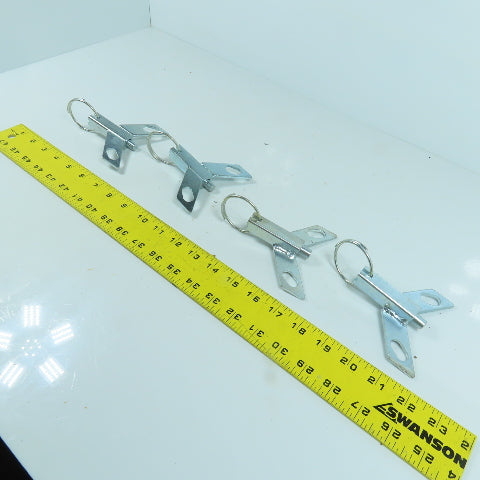 Bolt-On Top Plate Steel Swivel Lock 3-7/8" Plate 3/8" Pin Lot Of 4