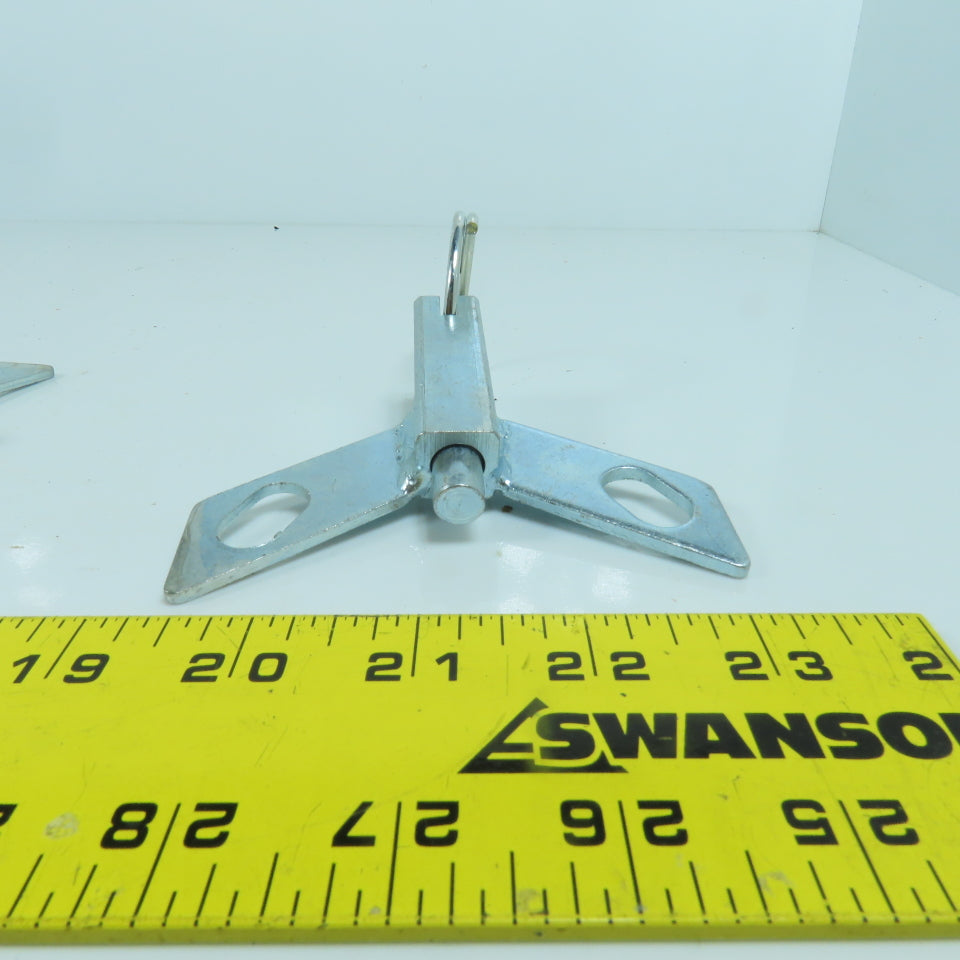 Bolt-On Top Plate Steel Swivel Lock 3-7/8" Plate 3/8" Pin Lot Of 4