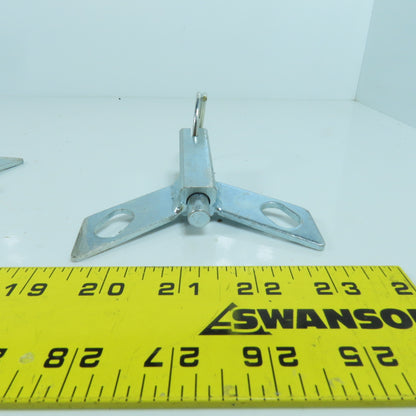 Bolt-On Top Plate Steel Swivel Lock 3-7/8" Plate 3/8" Pin Lot Of 4