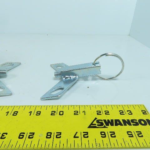 Bolt-On Top Plate Steel Swivel Lock 3-7/8" Plate 3/8" Pin Lot Of 4