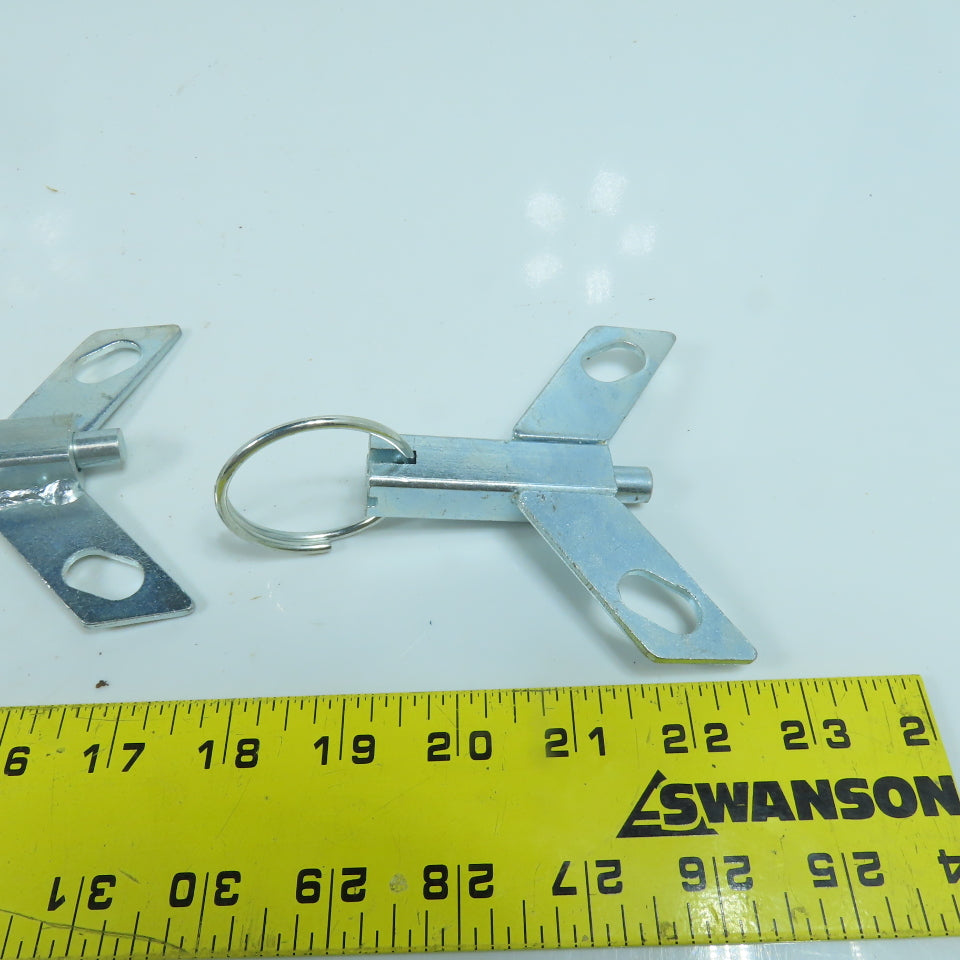 Bolt-On Top Plate Steel Swivel Lock 3-7/8" Plate 3/8" Pin Lot Of 4