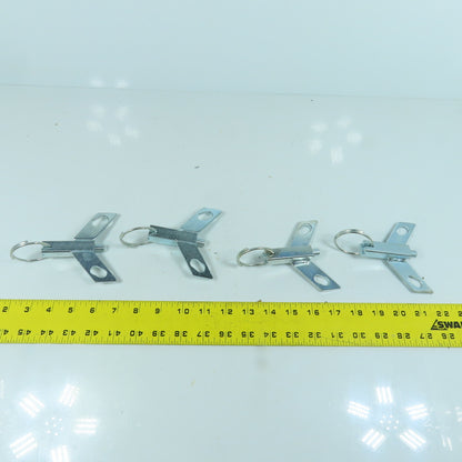 Bolt-On Top Plate Steel Swivel Lock 3-7/8" Plate 3/8" Pin Lot Of 4