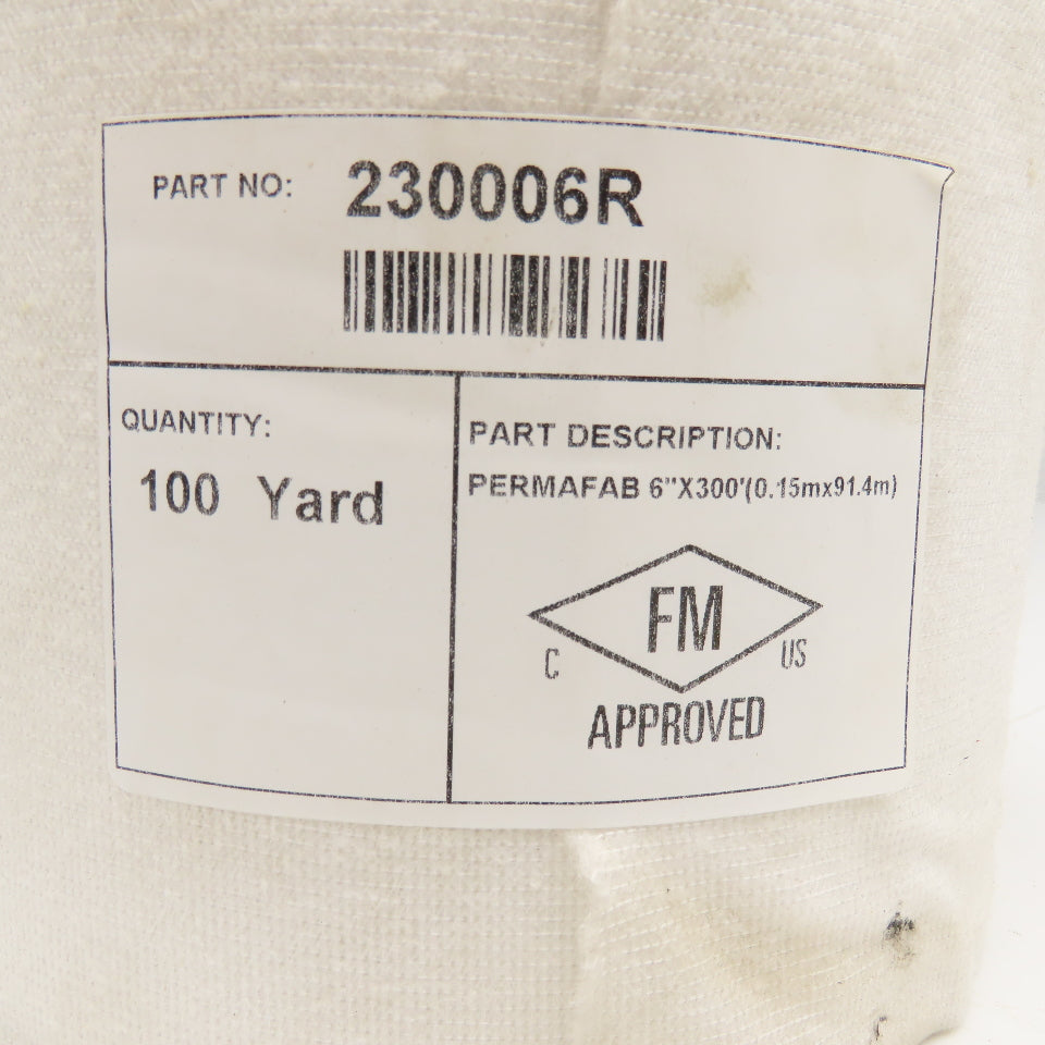 Tremco 230006R Permafab 6" x 300' Single Ply Rolled Roof Seam Polyester Fabric