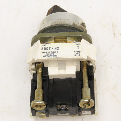 Allen Bradley 800T-H2 2 Position Selector Switch 600V
